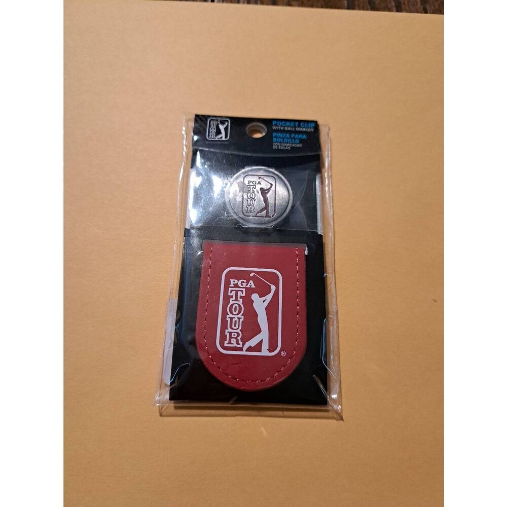 New PGA Tour Tango Red Pocket Clip with Ball Marker NWT Official Golf Accessory